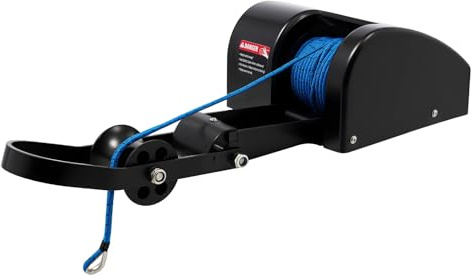 Hadwigger 12V 35LBS Boot Elektrische Ankerwinde für Anker bis zu 15,8 kg,Salzwasser Anker Winde Seilwinde Marine Bootswinde mit Fernbedienung,Elektrische Ankerwinde für Boote inkl 30,5m Ankerseil