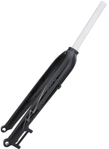 Forcella rigida per mountain bike da 26/27,5/29 pollici, forcella anteriore con freno a disco senza filettatura da 1-1/8, QR, tubo dritto da 9 mm, MTB, 900 g (colore: nero + grigio 100 mm, misura 29