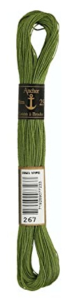 Anchor 4386025-00267 Stickgarne, 100% Baumwolle, 267, 4-fädig, Stärke 25, 30m, 3 Gramm