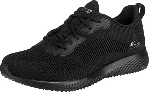 Skechers Bobs Squad Tough Talk, Scarpe da Ginnastica Donna, Black Engineered Knit Trim Blk, 41 EU