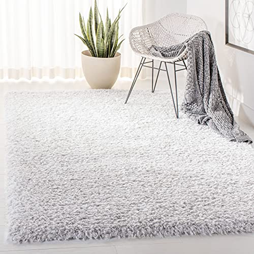 Safavieh Flokati Collection FLK310B Area Rug, 8' x 10', Ivory/Grey