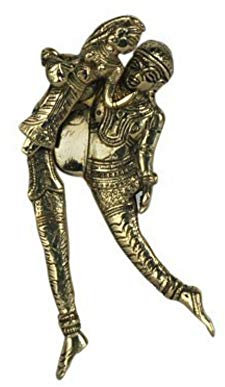 Original Cascanueces Decorativo de Latón Pareja Romántica. Utensilios Cocina. Menaje de Hogar. Decoración Marina. Regalos Originales. 2.5 x 14 x 7 cm.