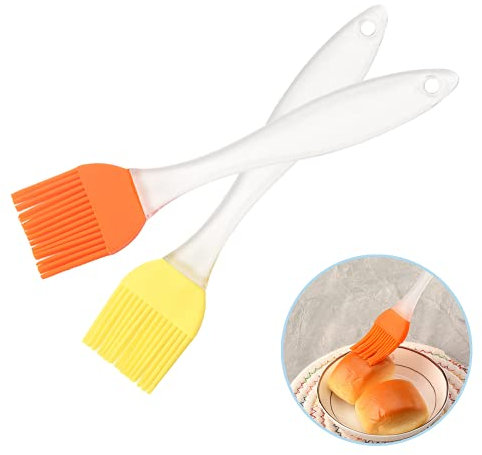 2 Pcs Pennello da Cucina in Silicone - Utensile Multiuso per Grill, Forno, Arrosti, Torte, Pane e Altro