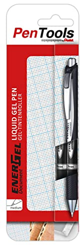 Pentel PenTools EnerGel Document Gel Rollerball Pen, 2-Pack, Black