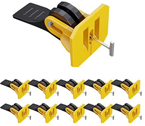 MISNODE 50 Stück Fliesen-Nivelliersystem, Fliesen-Nivellierer, Bodenfliesen-Nivelliersystem, wiederverwendbare Fliesen-Nivellierer, Abstandshalter Clips für Bauen von Wänden, Böden