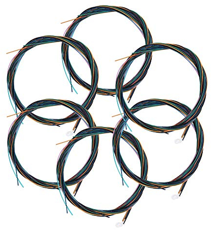 Joyzan Gitarren Saiten, 1 Set/6 pezzi Bunte Klassische Gitarrensaite Akustikgitarren Ersatz Stahlgitarrensaiten Classical Guitar Strings Set Metall Nylon Ersatzteil Elektrische Akustikgitarre Anfänger