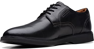 Clarks Men's Malwood Lace Oxford, Piel Negra, 40 EU