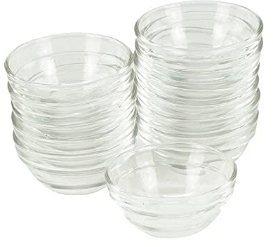 GVK ECO Glasschüssel Ø 6cm 12 Stück im Set Beilagenschüssel Dessertschale Stapelschale