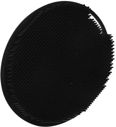 Gesichtsreinigungsbürste Schwarz Körper Silikon Gesicht | Ergonomischer Griff, Sanfte Tiefenreinigung, Entfernt Abgestorbene Hautzellen, für Routine und Vanity