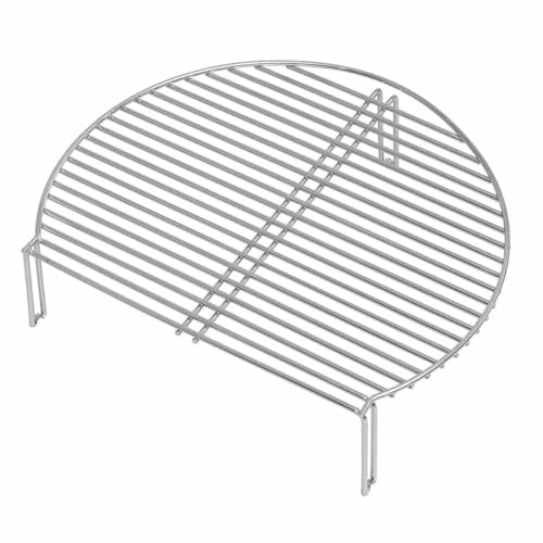 POWERHAUS24 Edelstahl-Zusatzrost/Warmhalterost für Monolith Classic Keramikgrill
