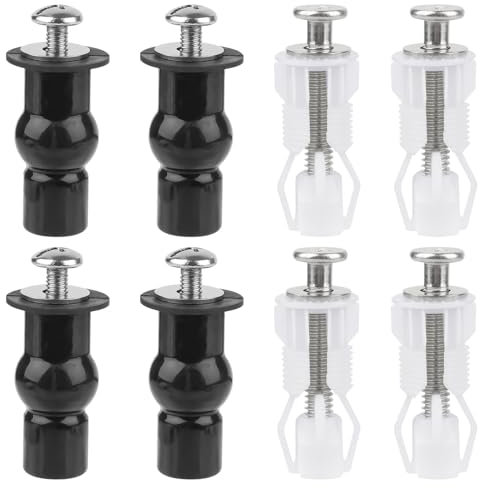 Hopton 8 Stück WC Sitz Befestigung, Universal WC Sitz Ersatzteile, Gummi WC Befestigungsset, Toilettensitz Befestigung für Toilette Top Montage Schrauben Zubehör