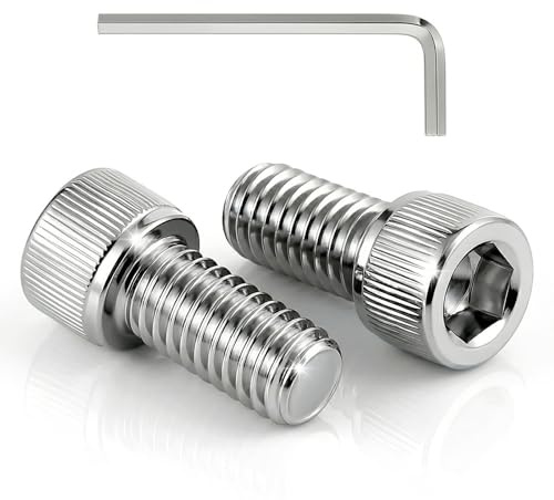 Dayalo 50 Stück M2x6 Schrauben, Zylinderkopfschrauben M2 | Zylinderschrauben mit Innensechskant, Flachkopfschrauben, Edelstahl A2 V2A, Vollgewinde Innensechskantschrauben mit Schlüssel