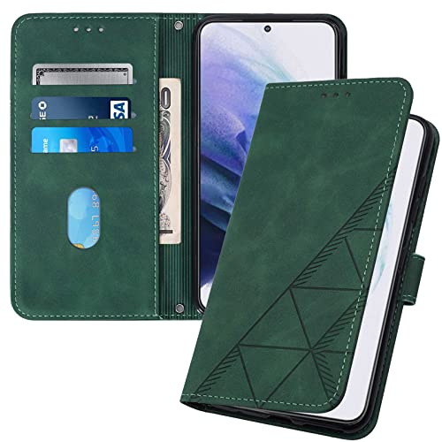 SIYOPINPFY Handyhülle für iPod Touch 7 / iPod Touch 6 Hülle Wallet Premium Leder Klapphülle Brieftasche Kartenfach Ständer Magnet Handytasche Case Stoßfest Schutzhülle für iPod Touch 5 YBS Grün