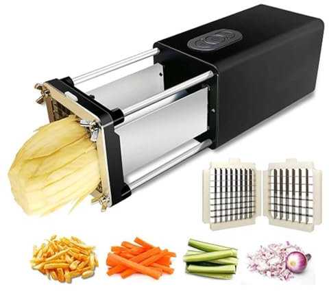 Taglierina Elettrica Per Patatine Fritte Con Lama In Acciaio Inox Tagliaverdure Professionale Commerciale E Domestica Taglia Patate A Bastoncino Per Carote, Cetrioli, Cipolle A