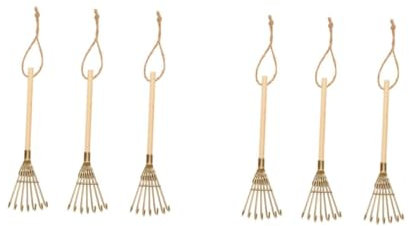 Alipis 6pcs Garden Rake Rake for Leaves Weeding Mini Garden Hand Cultivator Tool