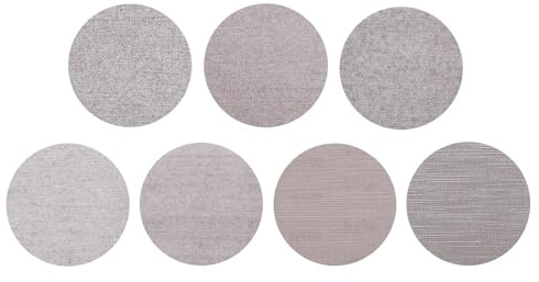 QUARKZMAN 75mm Disque de Ponçage à Mailles, 35pcs 80/120/180/220/320/400/600 Grain Papier de Verre Sans Poussière pour Plâtre de Plafond Sol
