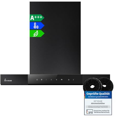 KKT KOLBE SHAPE6005S - Cappa aspirante 60 cm | A+++ | 754 cbm/h | cappa da parete | aria di scarico | modalità automatica | vetro | retromarcia automatico | illuminazione LED Bi-Color | funzionamento