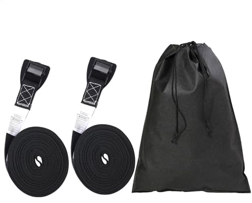 TOYANDONA Sangles Arrimage pour Bagages de Voiture Kayak et Planche de Surf Noir Fixation Rapide et Sécurisée