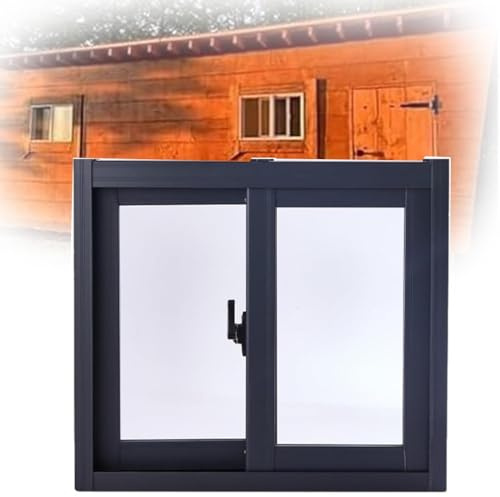 ZIUSFAC Fenêtre De sous-Sol Petite Fenêtre De Cave 50×40cm 60×40cm Fenêtre Coulissante avec Verre Transparent Fenêtre De Ventilation(Gray,(WxH) 75x45cm/30x18)