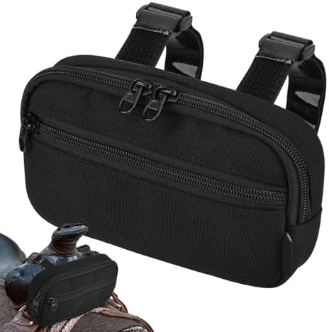 Pferdesatteltasche – 7,68-Zoll- | Oxford-Gewebe – Verstellbare Aufbewahrung Für Reitsattel Mit Reißverschluss, Sicherer Organizer Für Reittraining, Outdoor-Einsatz, Männer, Frauen Und Erwachsene