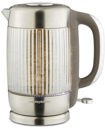 Morphy Richards Lantern Ribbed Kettle, 1.5L, 3Kw Rapid Boil, 360 Degree Base, Dry Boil Protection, Heat & Stain Resistant, Auto Switch Off, Concealed Heating Element, Amber, 108002