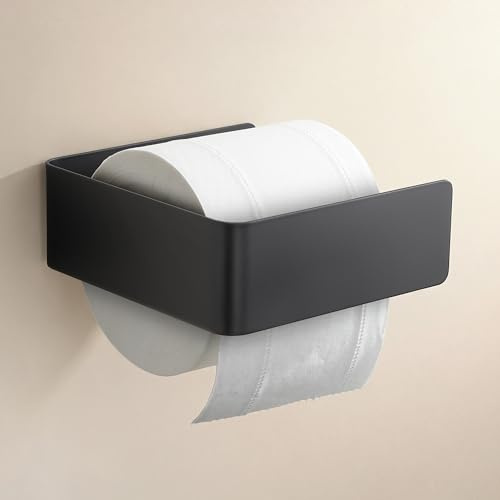 Gsocel Toilettenpapierhalter ohne Bohren, Edelstahl Mattschwarz