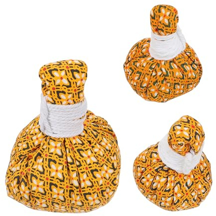 PENIKOKO 3Pcs Herbal Massage Balls, Natural Warming Bags, Non-Woven Fabric, for Waist and Face, Help Relieve Shoulder Pain and Body Chills, with Fresh-Keeping Bag