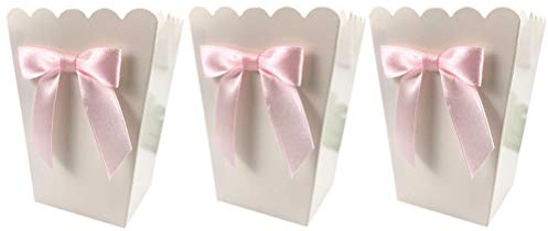 Toyvian 12 stücke Papier Popcorn Boxen Kino Kleine Popcorn Boxen Candy Snack Box Container für Hochzeit Geburtstag Party Supplies (Rosa Bogen)