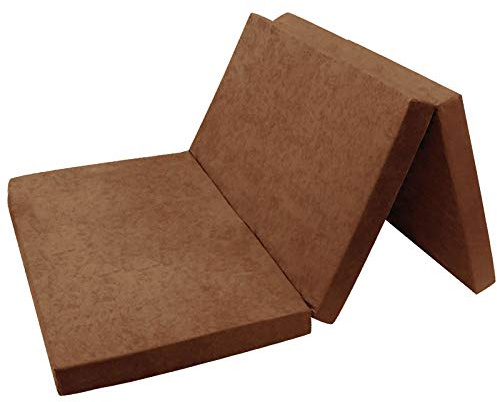 FORTISLINE Materasso pieghevole, 120 x 195 x 8 cm, 3 pezzi, H2, materasso per ospiti e viaggi con rivestimento lavabile, Oeko-TEX Standard 100, realizzato a mano nell'UE, per ospiti e campeggio