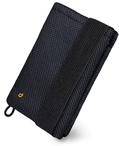 GUGGIARI® Slim Wallet mit RFID Schutz für Kreditkarten-, Bargeld- und Schlüsselhalter - Kartenetui Herren - Schlanke Geldbörse Damen - Portemonnaie - Kreditkartenetui (Black-Carbon)