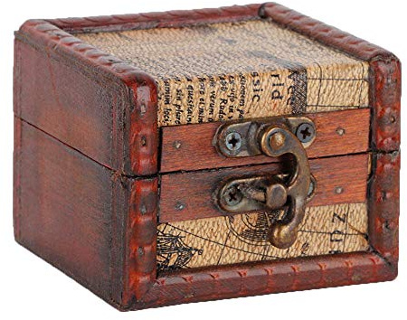 Ring etui schachtel, holzkiste mit deckel klein, Mini Schmuckschachtel Vintage Handcraft Holz Schmuckschatulle Container Ring Ohrring Aufbewahrungshalter Schmuck Aufbewahrungsbox Display Box (2 #)