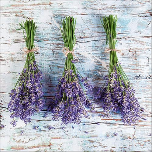 Ambiente Servietten Lunchservietten 33 cm / 20 Stck Packung Lavendel Landhaus Garten lavender bouquets