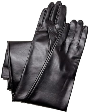 Lange Handschuhe für Herren und Damen, echtes Leder, einzelne Rindsleder, Rindsleder, 35cm long L