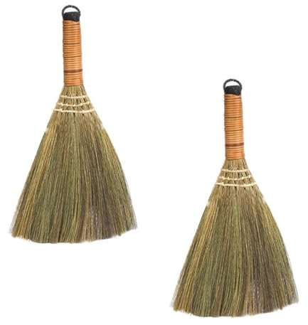 CORHAD 2pcs Wooden Desktop Cleaning Broom for Home Use Practical Desk Cleaning Tool Small Broom for Indoor Floor Made for Wooden Surfaces