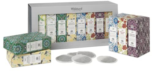 Whittard | Colección Té Sabores Surtidos | Caja de Regalo Té Negro y Verde 8 Sabores Aromatizados - 160 Filtros De Té | Set de Regalo Té Inglés