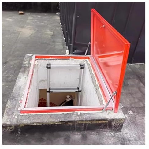 Dachfensterabdeckung 20 22 24 26 28 30 32 34 36 38 IN Rooftop Hatch Lid, Außen Quadratisch Dach Dachfenster Abdeckung, Heavy Duty Dachboden/ Keller/ Keller Ausfahrt Deckt Wetterfest(Inner LxW-32.7x32.