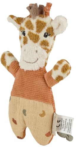 Sterntaler Knistertier Giraffe Kaya - Kuscheltier aus weichem Musselin und Cordstoff - Baby Spielzeug zum Kuscheln, Entdecken und Spielen, mattgelb