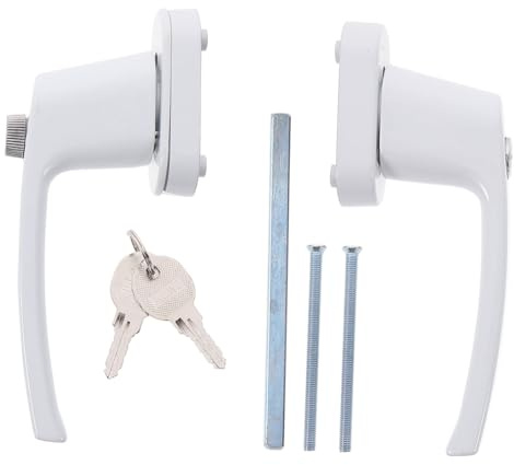 Gadpiparty Door Lock Key Window Handle Lever Lock Standard Size Sturdy Structure Indoor/Outdoor Random Color