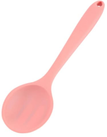 CONGARTENO Cucchiaio Di Silicone Cucchiaio Per Mescolare La Zuppa Antiaderente Miscelazione Servire Cucinare Di Grandi Dimensioni Silicio Gigante Insalata Gel Di Silice Rosa