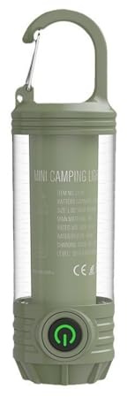 Mini LED Licht dimmbar, 6-Modi,mit Signalblitz,USB Wiederaufladbar Camping Taschenlampe, 3 Farben Portable Mini Camp Light für Reisen Wandern Angeln Emergency Draußen