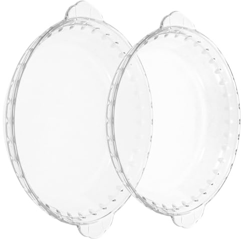 VALICLUD Set 2 Pezzi Pirofile Rotonde in Vetro Resistente al Calore, Anti Schizzi, Facili da Pulire, per Forno e Microonde