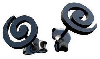Fly Style Ohrstecker aus 316L Edelstahl - Spirale Ohrringe Stecker