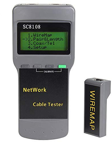 Multi Network Cable tester rj45 and rj11 Negro comprobador de cables de red