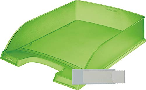Leitz Plus Standard Briefablage A4 10er Set + 20 Etiketten Frosted grün