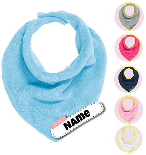 Kinder Halstuch | Baby Dreieckstuch | bestickt mit Namen | personalisiert | warm und flauschig | Wunschname