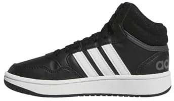 adidas Unisex Kinder Hoops Mid Shoes, Core Black/Cloud White/Grey Six, 39 1/3 EU