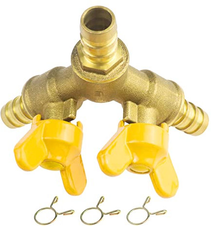 GZhaimai Valvola a Sfera a 3 Vie, Valvola a Sfera con Connettore in Ottone Splitter a Y Valvola a Sfera da 8 mm per Raccordi per Tubi Flessibili Petrolio e Gas per l'Industria