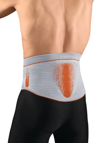 SPORLASTIC – VERTEBRADYN SUPREME SENSO Lendenwirbelstütze gerade – Orthopäd. Rückenbandage mit AIR-MATRIX Silikonpelotte zur Unterstützung der Lendenwirbel – LWS-Orthese - Platinum Größe M