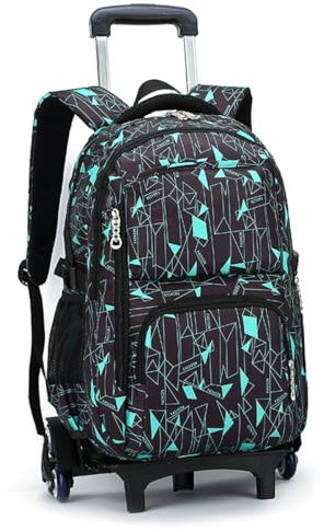 Voici et Voila Cadeaux Scolaire Trolley Bag Grand Sac à Dos Roulette Garcon Sac Cabine Voyage Enfant Cartable à Roulettes Enfant Sac Valise Cabine Business 32X18X49cm