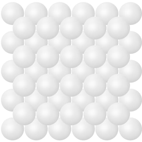 Hanaive 100 Pack Table Tennis Balls Multi Colored 40mm Plastic Balls Bulk Washable Small Game for Carnival Pool Games, Party Decoration Pet Toy(White)